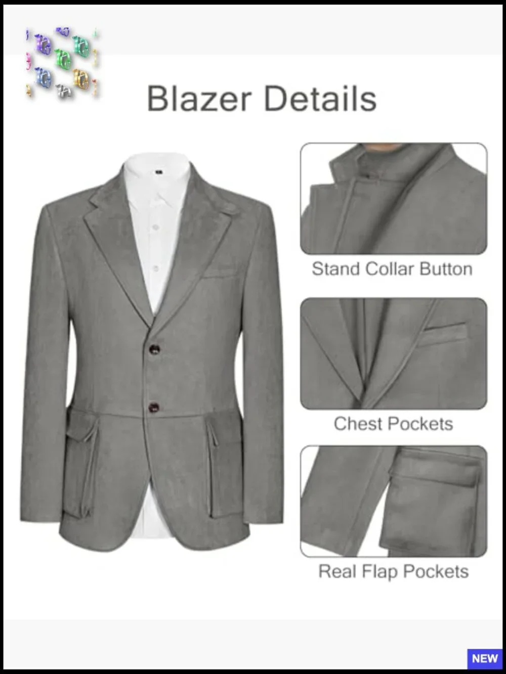 Suede Faux Leather Blazer Slim Fit Modern Western Cowboy Casual Elegant